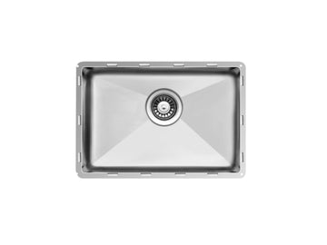 26 inch Flush Mount Single Bowl Stainless Steel Sink - Geneva TZ C608 - Sink Depot